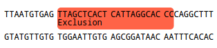 Exclude this region from designing primers