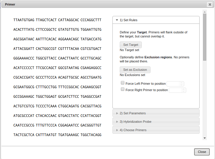 PCR primer design tool